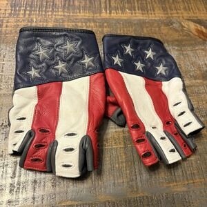 Harley-Davidson Men's 2XL Patriot Fingerless Gloves 98106-19VM USA Stars